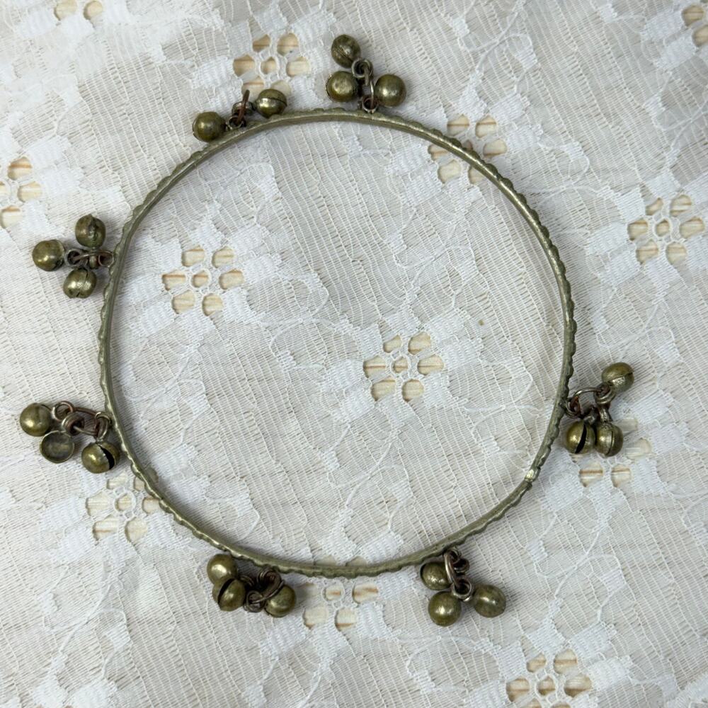 Vintage Traditional Middle Eastern Jingle Charm Bangle Bracelet Belly Dancer
